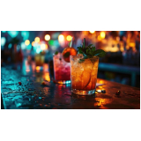 valor de bar de drinks para eventos de empresa Chácara Primavera